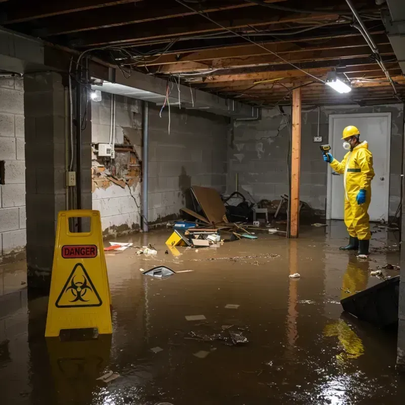 Flooded Basement Electrical Hazard in Sweetwater County, WY Property